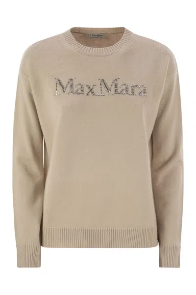 Max Mara S Sand Wool Blend Kassel Sweater