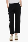 MAX MARA S STRETCH COTTON JOGGERS WITH EMBROIDERED LOGO