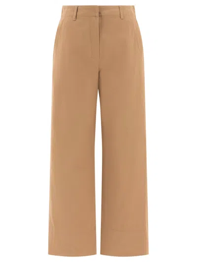 S Max Mara Trousers Beige In Brown