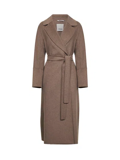 Max Mara S Turtledove Smmelisa Long Wrap Coat In Grey