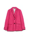 S Max Mara Max Mara S Tyrian Purple Linen Sofia Blazer