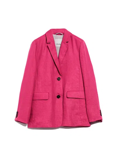 Max Mara S Tyrian Purple Linen Sofia Blazer