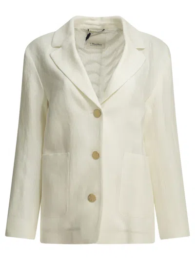 Max Mara S White Linen Blazer