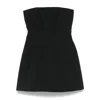 Max Mara Strapless Bustier Dress Side Pockets In Black