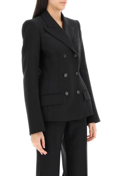 Max Mara Sabina Tailored Wool Blazer In Black