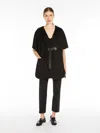 Max Mara Sable-look Cashmere Cape In Black