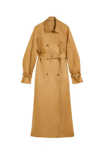 Max Mara Sacco Trench In Leather