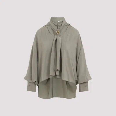 Max Mara Sage Green Silk Blouse