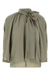 Max Mara Green Relaxed Solid Shirt In Green