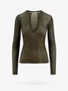 Max Mara Saggina Semi-sheer Silk Top In Green