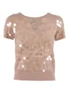 Max Mara Saio Short-sleeve Sweater In Brown