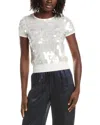 Max Mara Sequin-embellished T-shirt In White