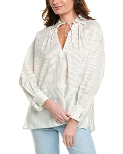 Max Mara Saletta Silk-blend Shirt In Black