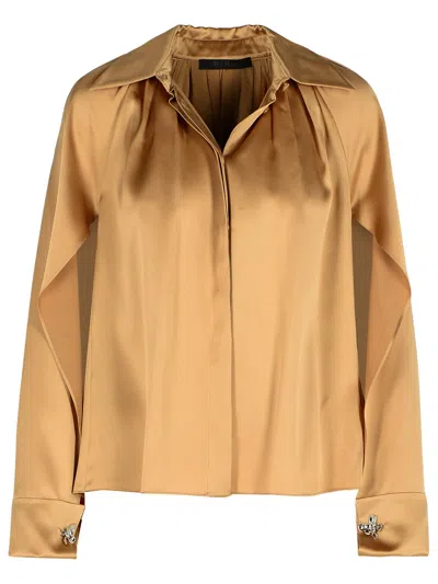 Max Mara Salice Beige Silk Shirt
