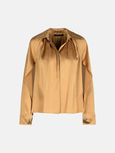 Max Mara ' Salice' Beige Silk Shirt