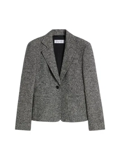 Max Mara Salmone Jacket White In Gray