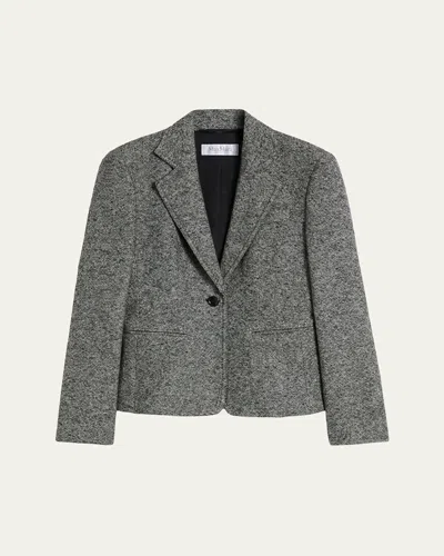 MAX MARA SALMONE SINGLE-BREASTED TWEED BLAZER JACKET