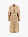 Max Mara Salsa Oversize Jacquard Fabric Trench With Mosaic Effect