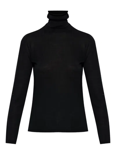 Max Mara Saluto Roll-neck Sweater In Black