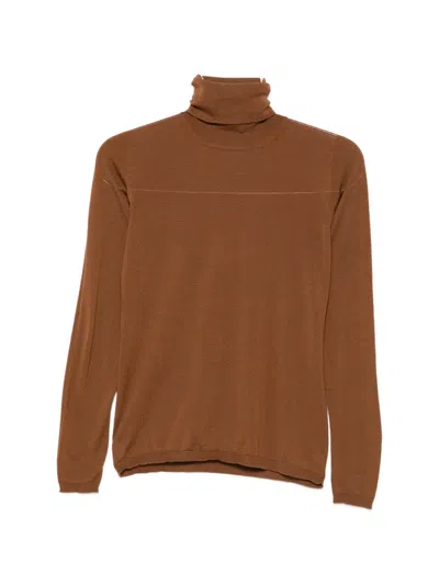 Max Mara Saluto Roll-neck Long-sleeve Sweater In Animal Print