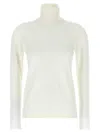 Max Mara White Canard Turtleneck
