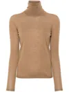 Max Mara Palos Turtleneck Sweater In Braun