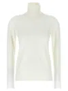 Max Mara White Canard Turtleneck In White