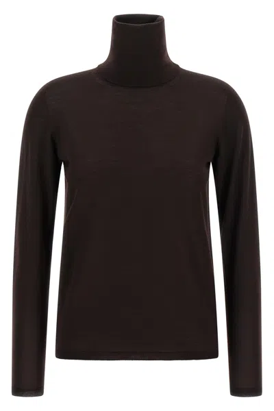 Max Mara 'saluto' Turtleneck Sweater In Brown
