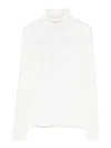 Max Mara Wool And Silk Knit Turtleneck In White