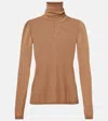 Max Mara Saluto Virgin Wool Turtleneck Sweater In Multi