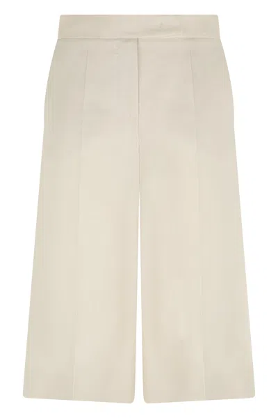 Max Mara Linen Shorts In Neutral