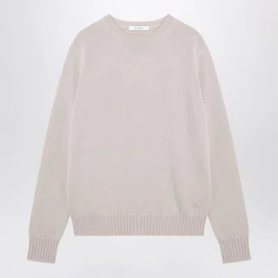 Max Mara Sand-coloured Cashmere Jumper Women In Cream