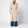 MAX MARA SAND-COLOURED CASHMERE LONG COAT