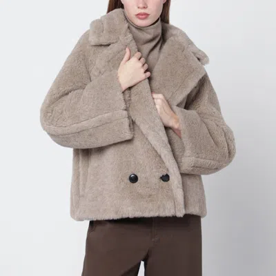 Max Mara Sand-coloured Teddy Coat In Alpaca And Cashmere In Neutral