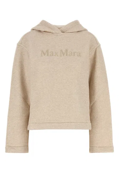 Max Mara Sand Cotton Blend Gary Sweatshirt In Neutral