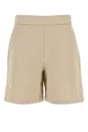 Max Mara High Waist Textured Fabric Shorts With Side Pockets