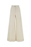 MAX MARA SAND COTTON BLEND OBOLI WIDE-LEG PANT