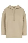 Max Mara Cotton Blend Lurex Threads Hooded Sweatshirt