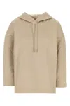 Max Mara Women Sand Cotton Blend Rally Sweatshirt In Albino