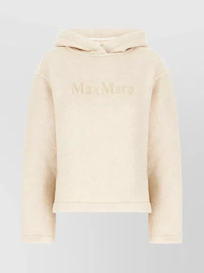 MAX MARA SAND COTTON BLEND SWEATSHIRT