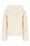 Max Mara Sand Cotton Blend Sweatshirt In Albino