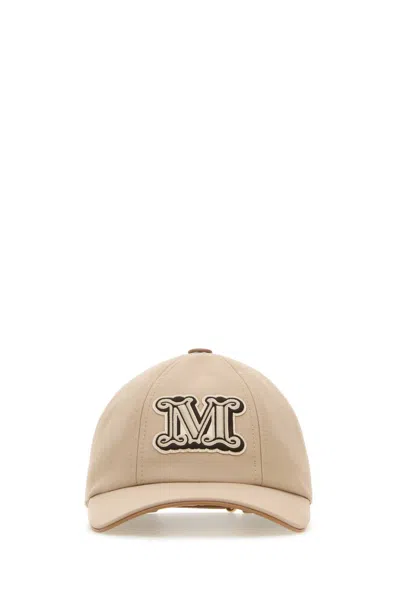 Max Mara Sand Cotton Libero Baseball Cap