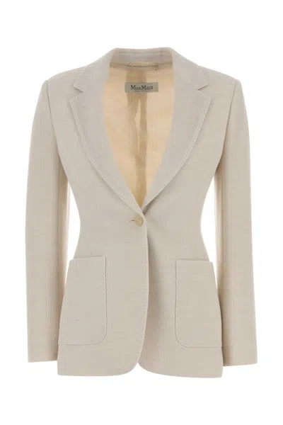 Max Mara Sand Jersey Utilita Blazer In Neutral