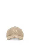 Max Mara Sand Raffia Circense Baseball Cap In Neutral