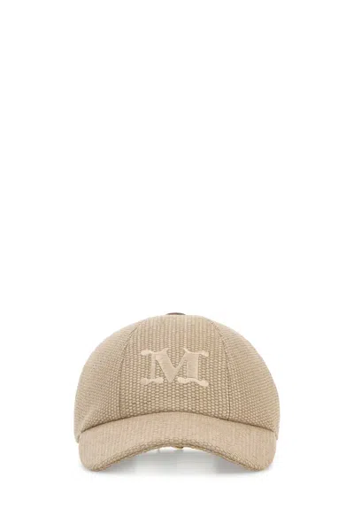 Max Mara Sand Raffia Circense Baseball Cap