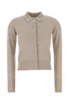 Max Mara Medeola Stretch Wool Blend Knit Cardigan In Brown