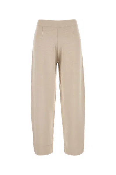 Max Mara Sand Viscose Blend Dula Pant In Multi