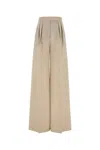 Max Mara Wide-leg Pant In Cotton Blend With Lurex In Beige