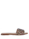 Max Mara Pantoletten Fridac Aus Jacquard In Marrone
