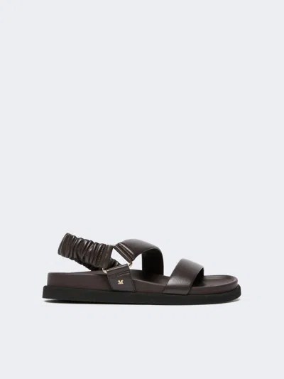 Max Mara Sandales En Cuir In Black